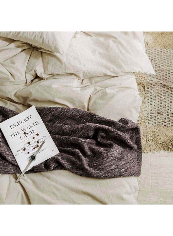 ETDIFFE Duvet Cover Queen Size, Soft Boho Bedding Comforter Cover Set 3 Pieces with Zipper, 1 Farmhouse Lightweight Microfiber Duvet Cover 90x90 inches and 2 Pillow Shams for Women Men, Light Khaki - Image 4
